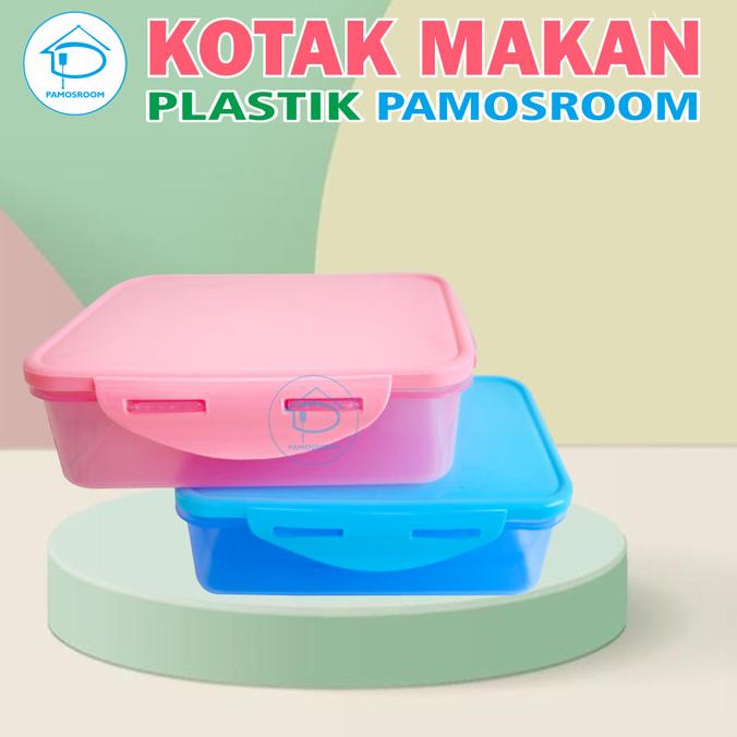 Lunch Box Tempat Makan Plastik Kotak Makan Mini Wadah Makan