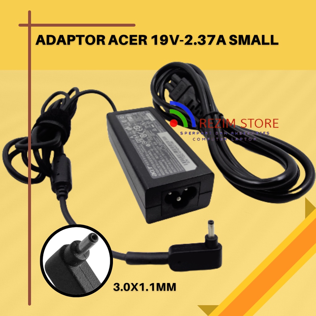 Adaptor Charger Acer switch alpha 12 11 PRO 19V 2.37 DC 3.0*1.1mm Acer Chromebook 11 13 14 15 R11 A1