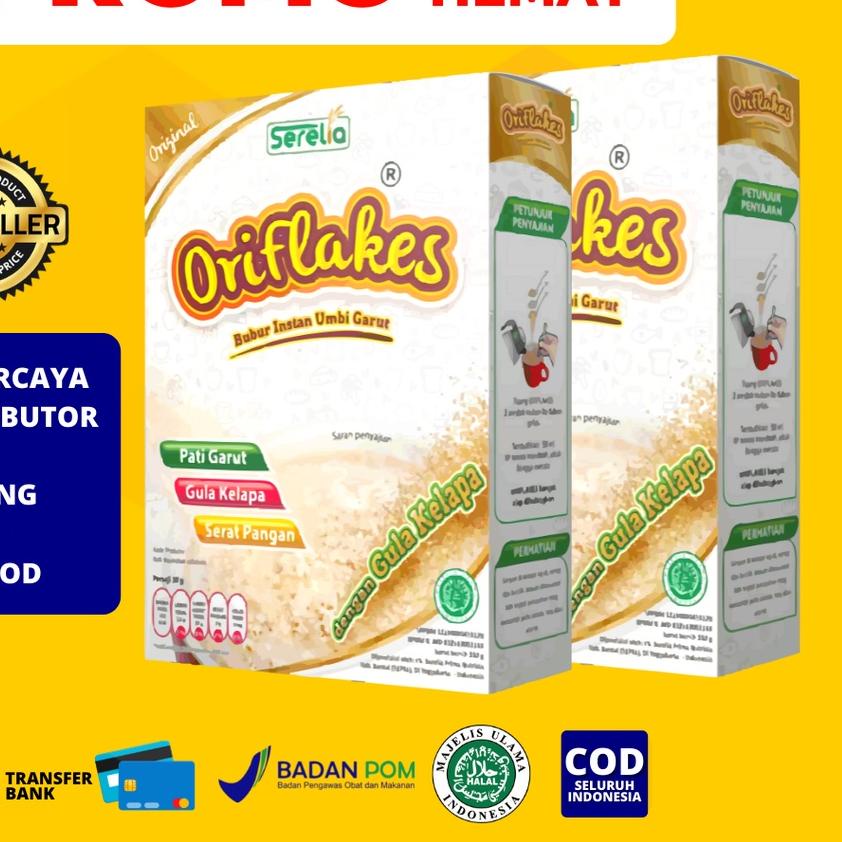 

❋ ORIFLAKES ORIGINAL Sereal Umbi Garut 350gram ☚