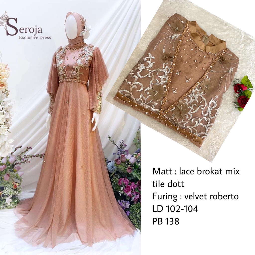 Gamis Broklat Seroja Maxy Tile Mutiara Veronica Dress Brukat Aplikasi Payet Dress Brukat Bunga Nauren Dress Terbaru Gamis Remaja Muslimah Gamis Lebaran Seragam Pernikahan Outfit Bridesmaid Gaun Pesta Mewah Dress Enagement