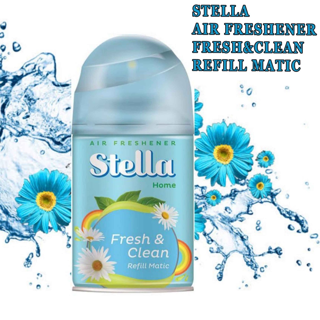 STELLA FRESH &amp; CLEAN* REFILL MATIC* PENGHARUM RUANGAN* 225ML