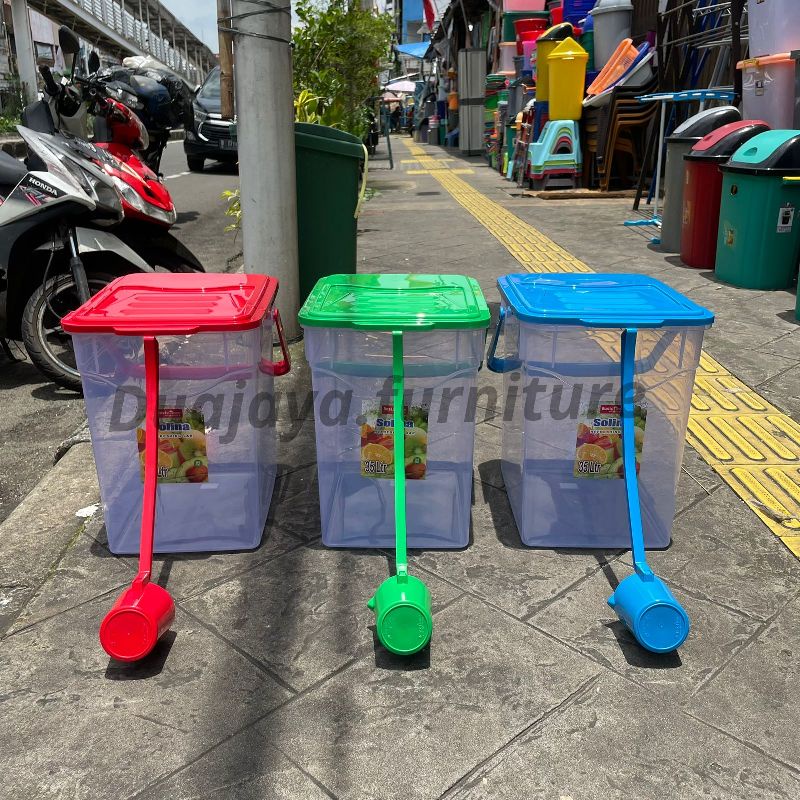 LION STAR - Tempat Es Buah 35 Liter + Gayung / Toples + Gayung 35 Liter Lion Star Basic Home