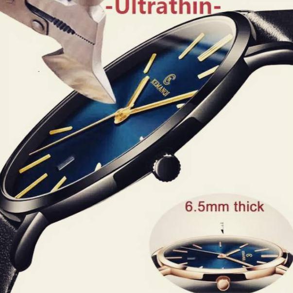 MENARIK Jam tangan pria bisnis arloji Anti air ultra tipis jam tren sederhana simpel