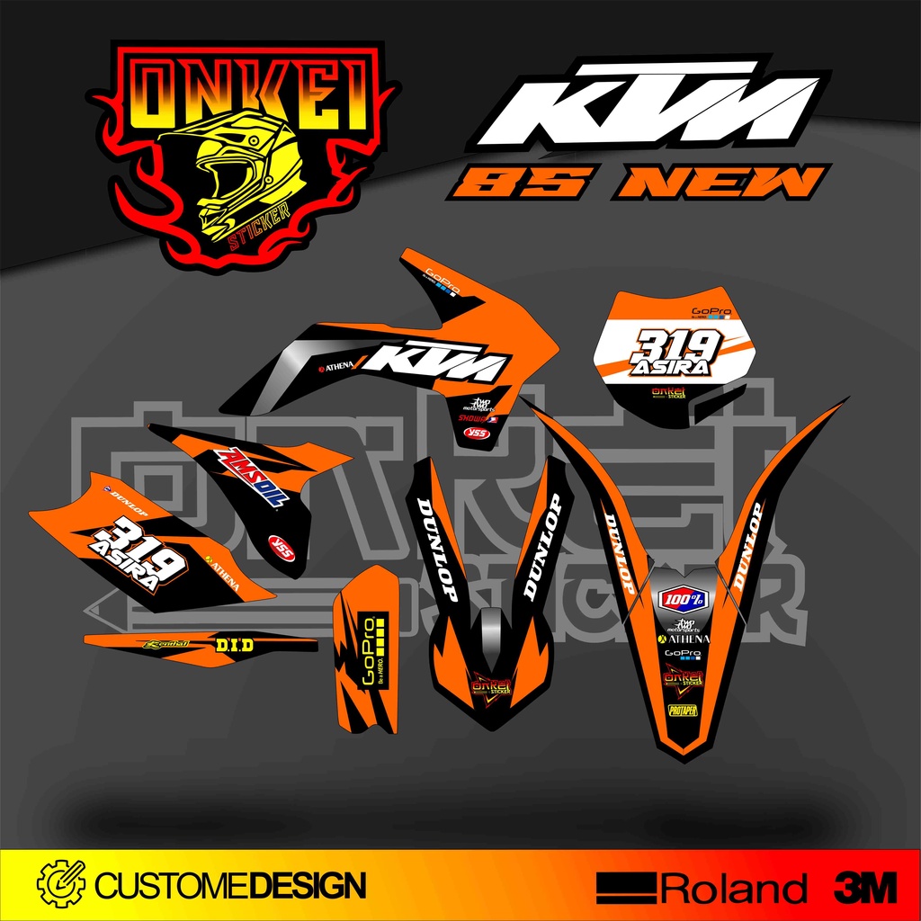 DECAL STICKER KTM 85 NEW KN2