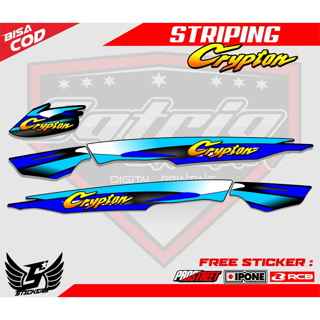 STRIPING VARIASI YAMAHA CRYPTON / STICKER LIST MOTOR CRYPTON 1995 - 1997