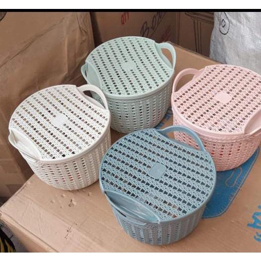 Keranjang Serbaguna Topas Ada Tutup / tanpa tutup Storage Basket Kotak Penyimpanan