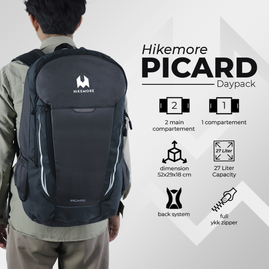 Backpack Laptop Tas Ransel Punggung Hikemore Picard Terbaru Original