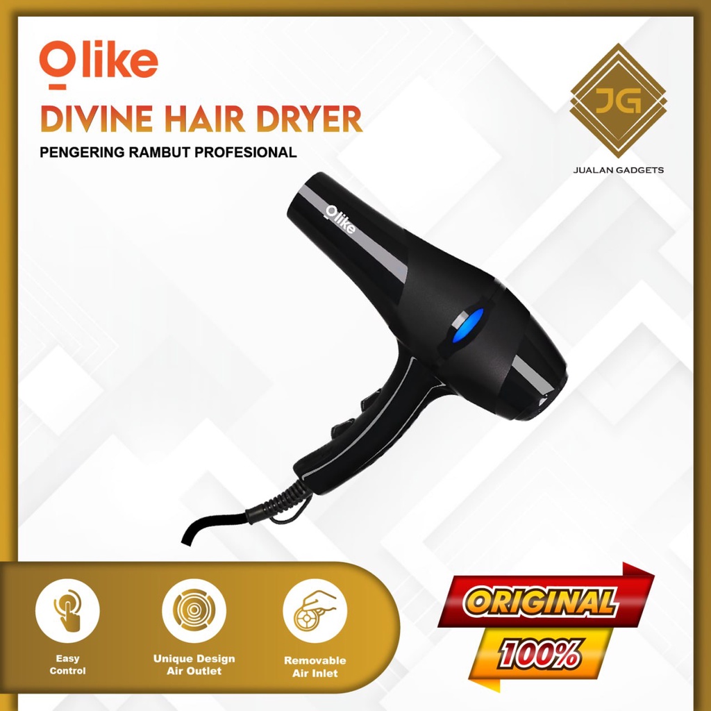Olike Hair Dryer Divine Pengering Rambut Low Watt - Resmi Olike