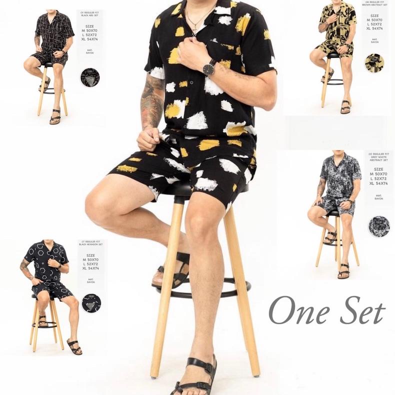 Baju setelan Tie Dye Pria Keren (dapat baju dan celana)