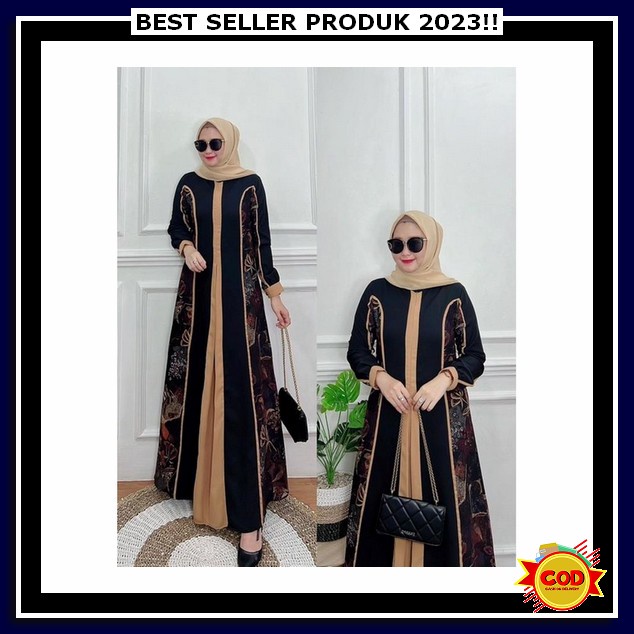 Abaya Terbaru Ramadhan Modis Mewah Viral Hitam Remaja Simple Dress Gamis Dewasa Muslim Kondangan Kek