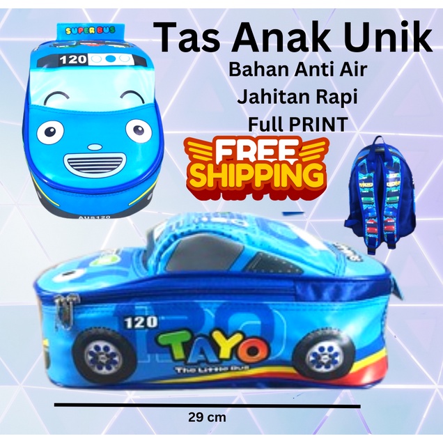 COD ~ Tas Ransel Sekolah Anti air BATMAN TK Tas Bus karakter tas mobil bat man 3D On The Road Tas Mobil OTR