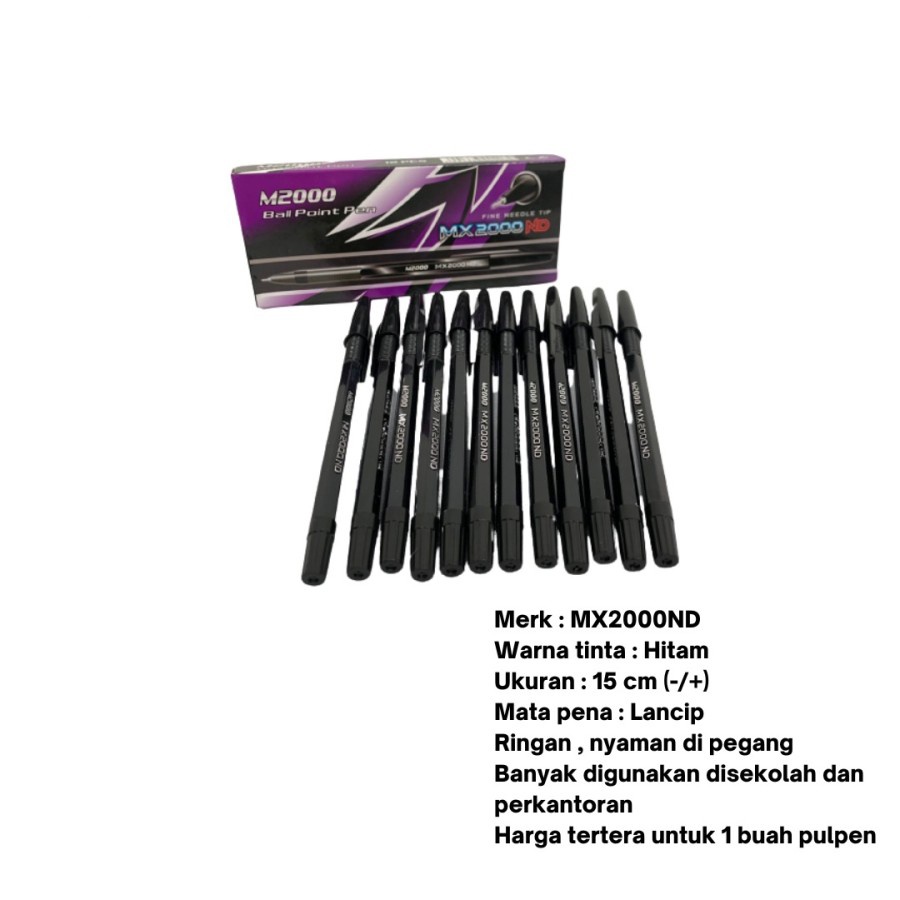 

Pulpen Pen Balpoint M2000 Tinta Hitam