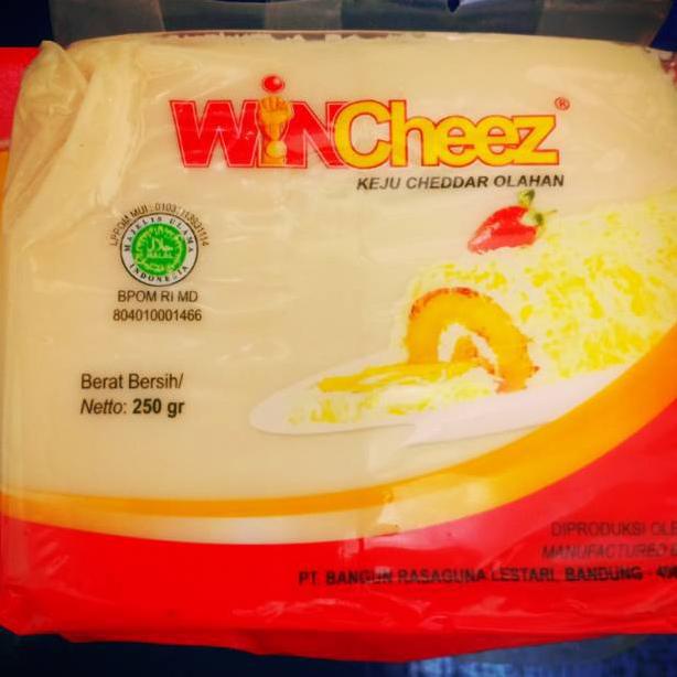 

【MEGA SALE】 WinCheez Keju Cheddar Olahan kemasan 250Gr