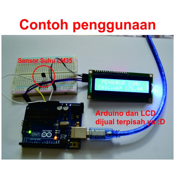 [HAEBOT] IC LM35 LM35DZ Sensor Suhu Module 3 Pin 5V Arduino LM35DT Pengukur Termometer Integrated Circuit TO 92 Linear