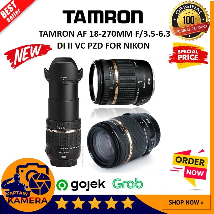 Tamron AF 18-270mm F/3.5-6.3 Di II VC PZD AF For Nikon Lens
