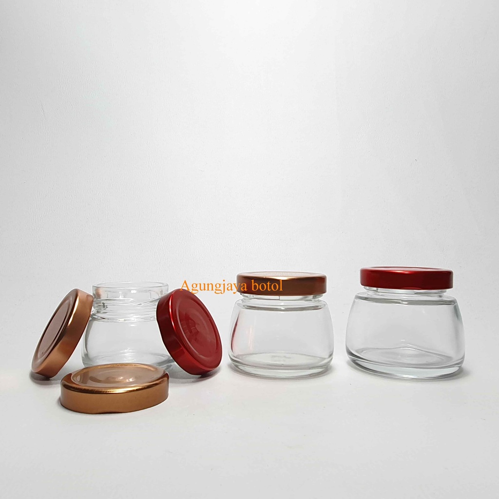 Jar Kaca 75 Ml Bloosom Clear / Jar Kaca / Toples Kaca / Jar Madu / Jar Selai / Jar 75 Ml