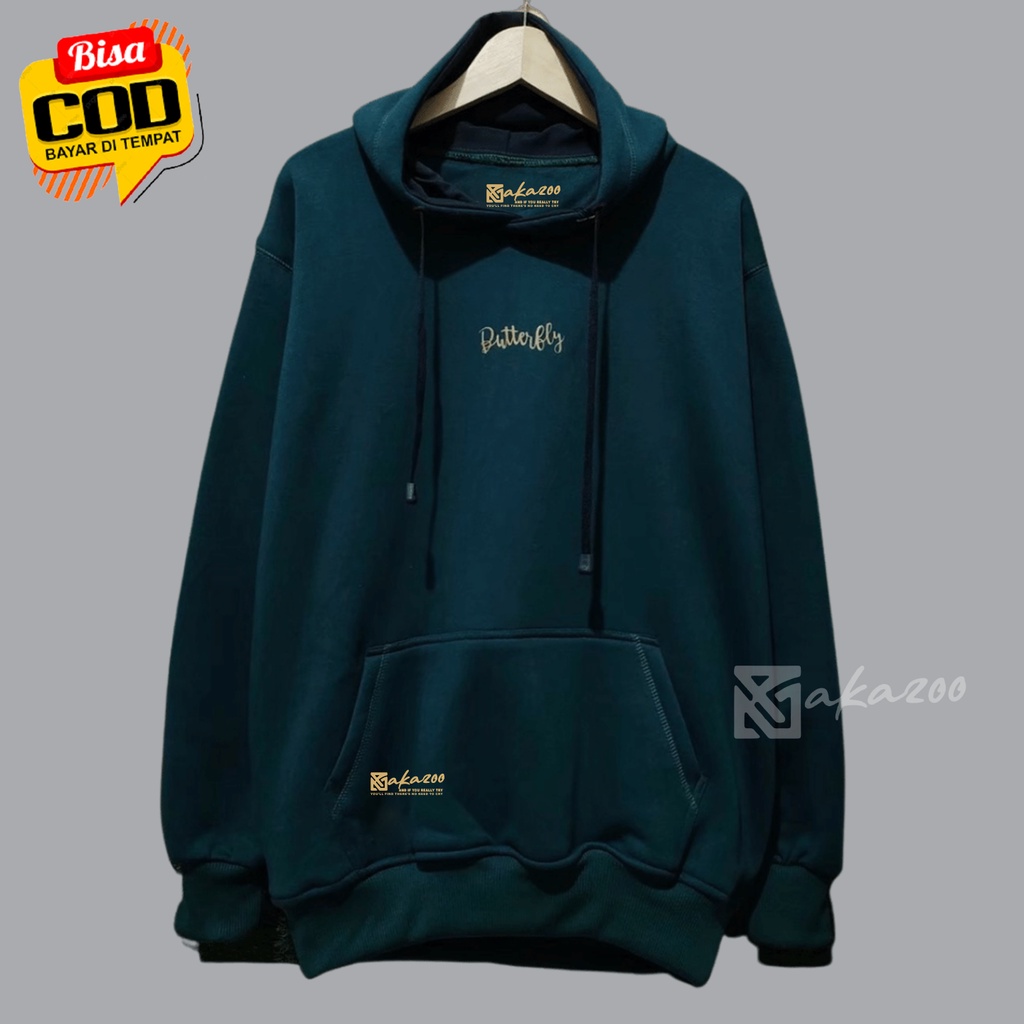 sweater pria distro AKAZOO hoodie oversize hijau busterbly jamper hoodie premium m l xl xxl akazoo