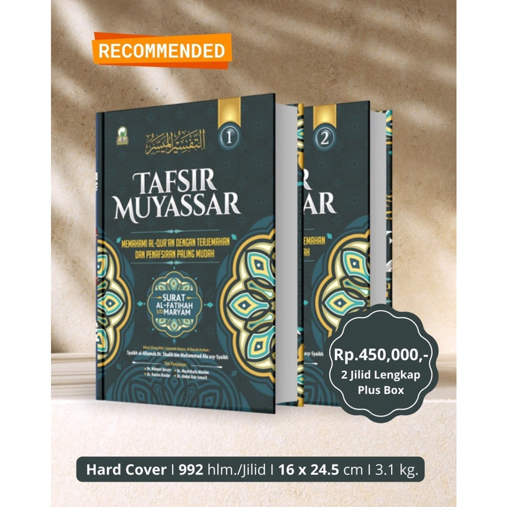 

1 SET TAFSIR MUYASSAR LENGKAP 2 JILID Penerbit : Darul Haq - Toko buku al farouq