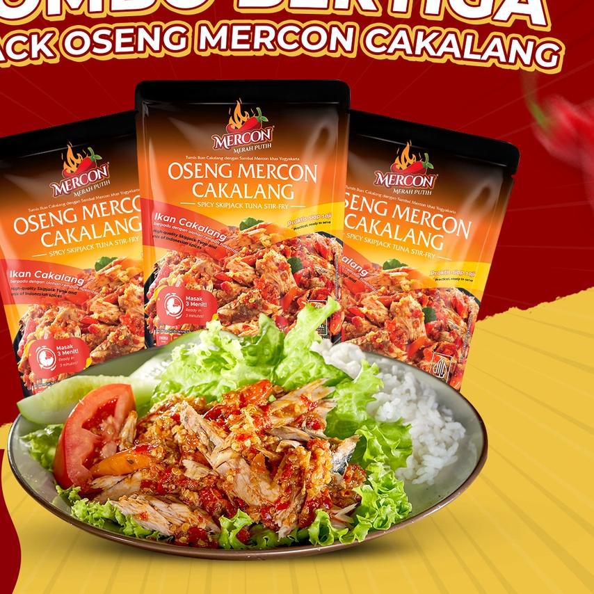 

☻ Mercon Merah Putih - Hemat Combo Bertiga || 3 x Oseng Mercon Cakalang ◊