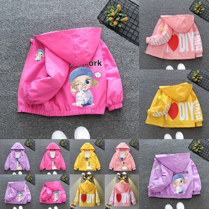 Jaket Hodie Anak Perempuan Import 1 - 13 Tahun