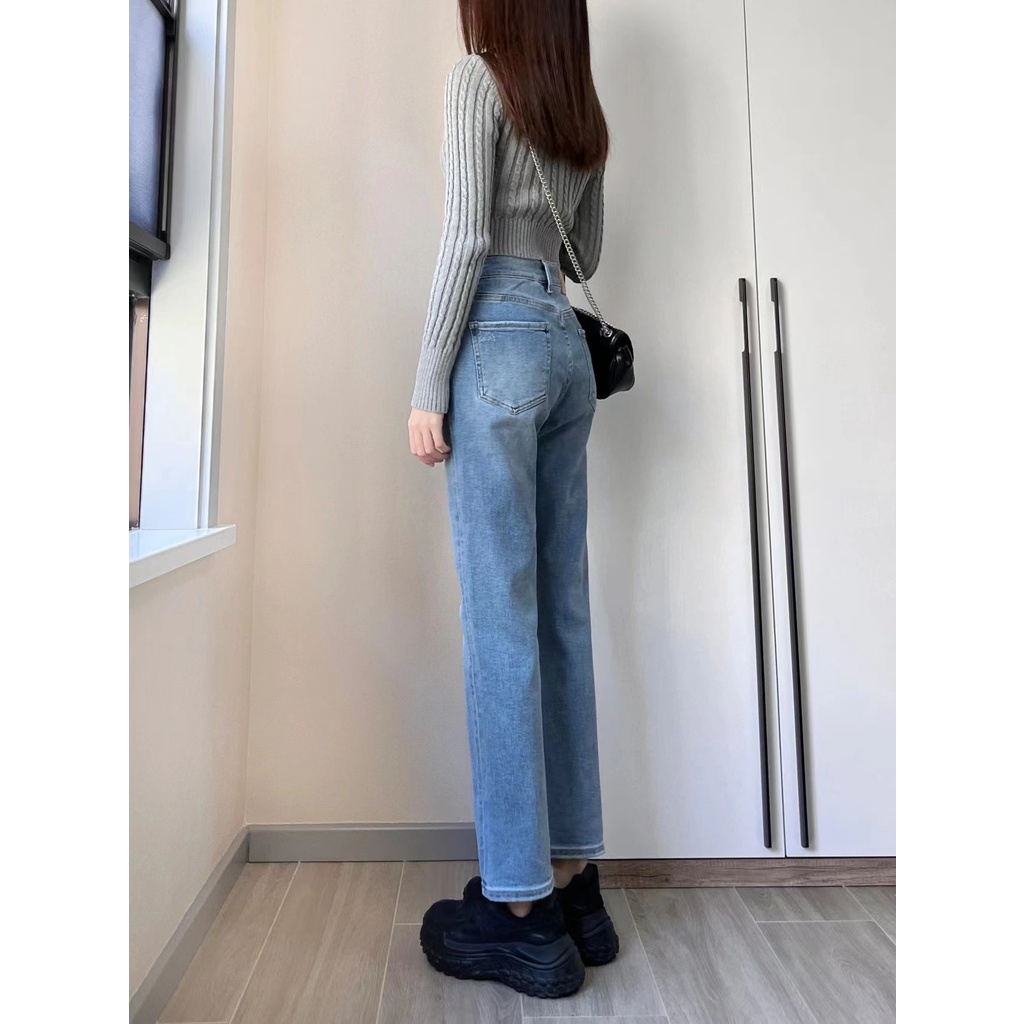 ✅COD NEW HW SKINNY JEANS  BIRU/ HIGH WAIST CELANA JEANS PREMIUM BOYFRIEND