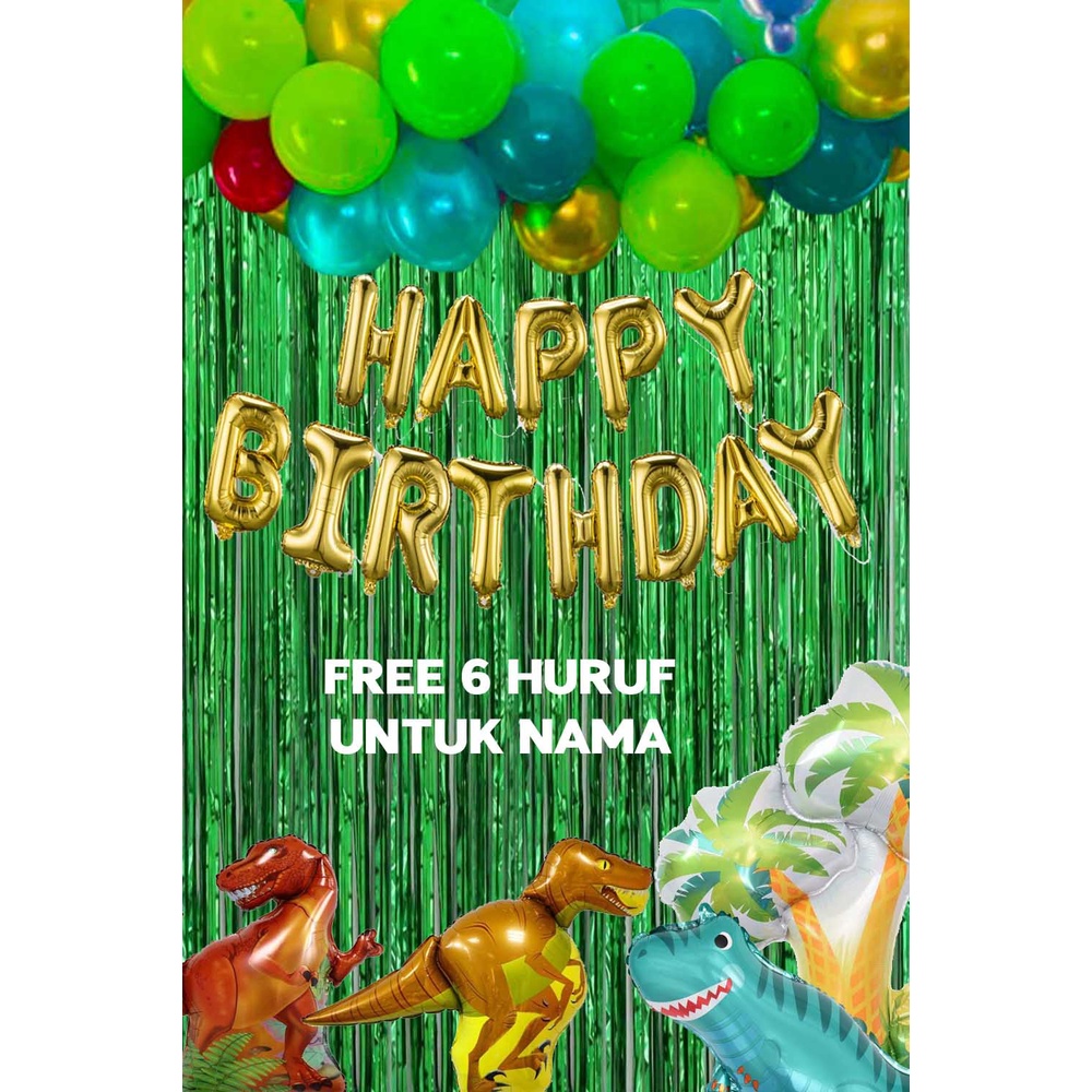 Paket Ulang tahun DINOSAURUS Paket Dekorasi Ulang Tahun