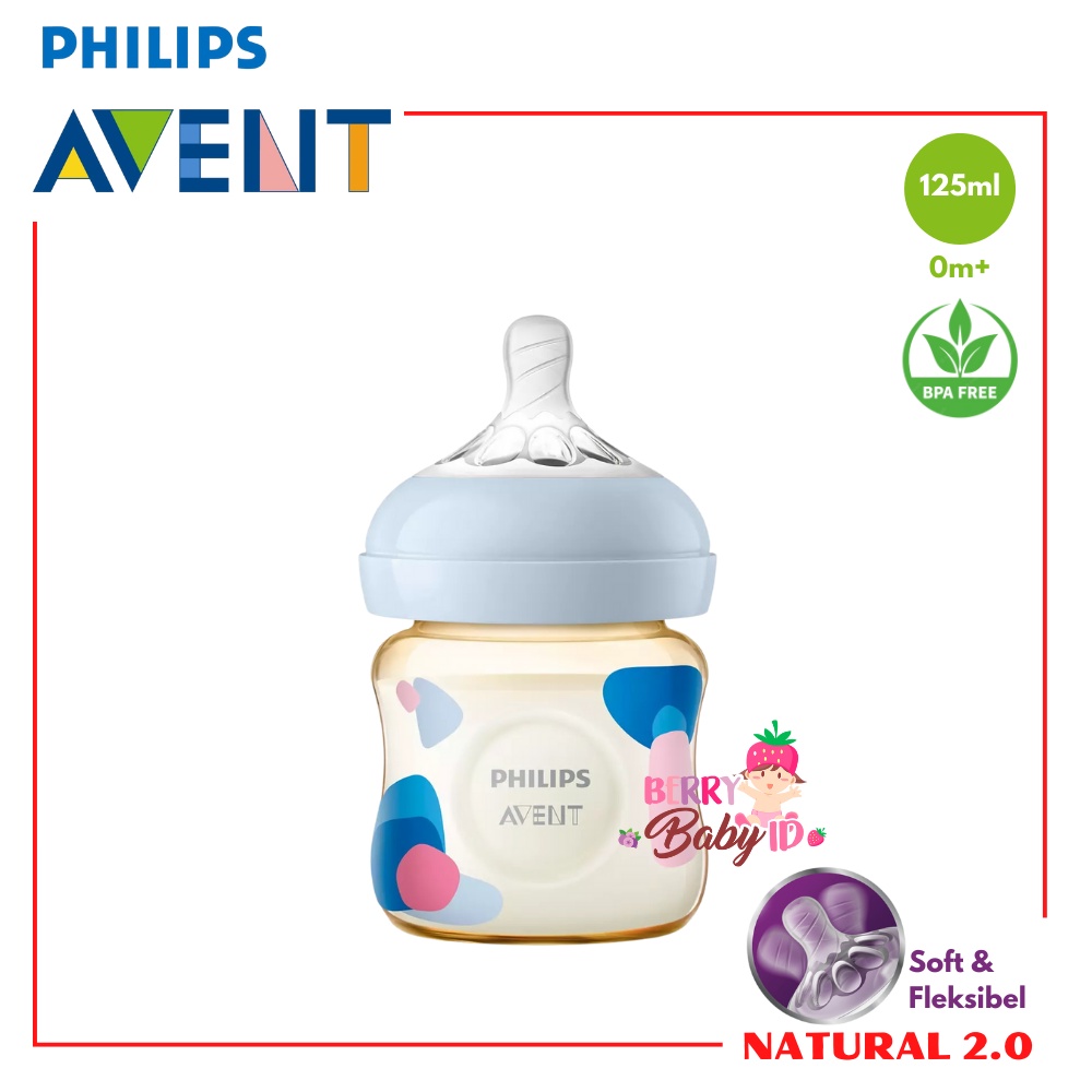 Philips Avent Natural Botol Susu Bayi PPSU Single Twin Pack 125ml 260ml Berry Mart