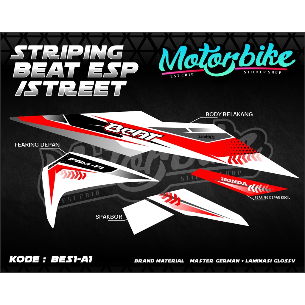 Striping Beat Street 2019 - Variasi Striping Honda Beat Street Simple