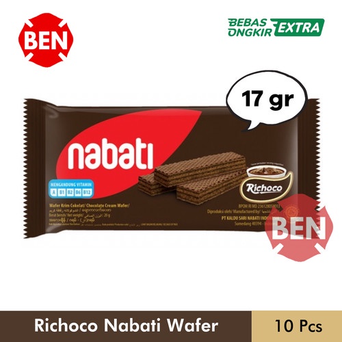 

NABATI RICHOCO COKLAT 16 GR ISI 10 SACHET AYES TOSERBA