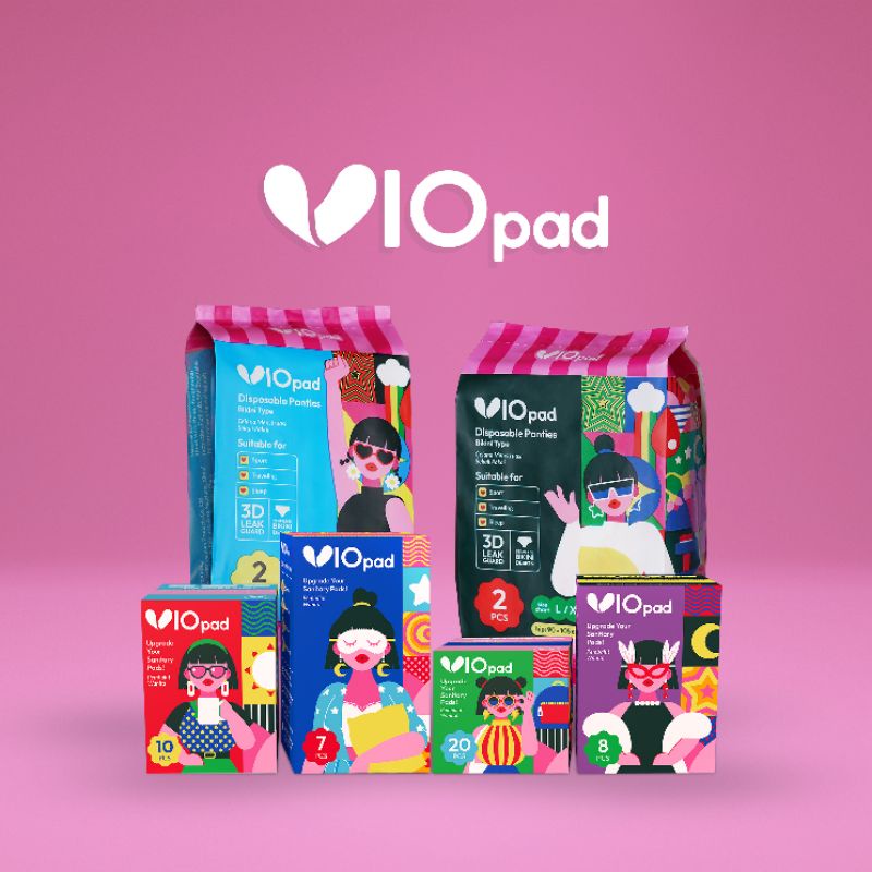 Vio Pads '7S Sanitary Napkins Overnight Pad Pack pembalut 36 cm anti iritasi dan bocor dengan 3d leak guard