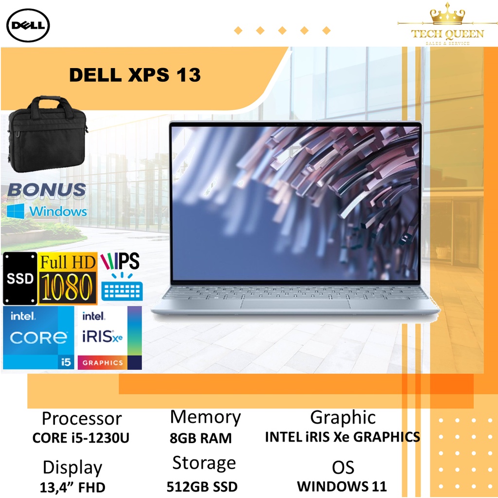 DELL XPS 13 9315 - I5 1230 8GB 512SSD WINDOWS 11 13.4 INCHI FHD SKY