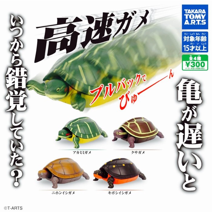 Terlaris Gashapon Speeding Turtle Takara Tomy Kura Kame Pullback Gacha