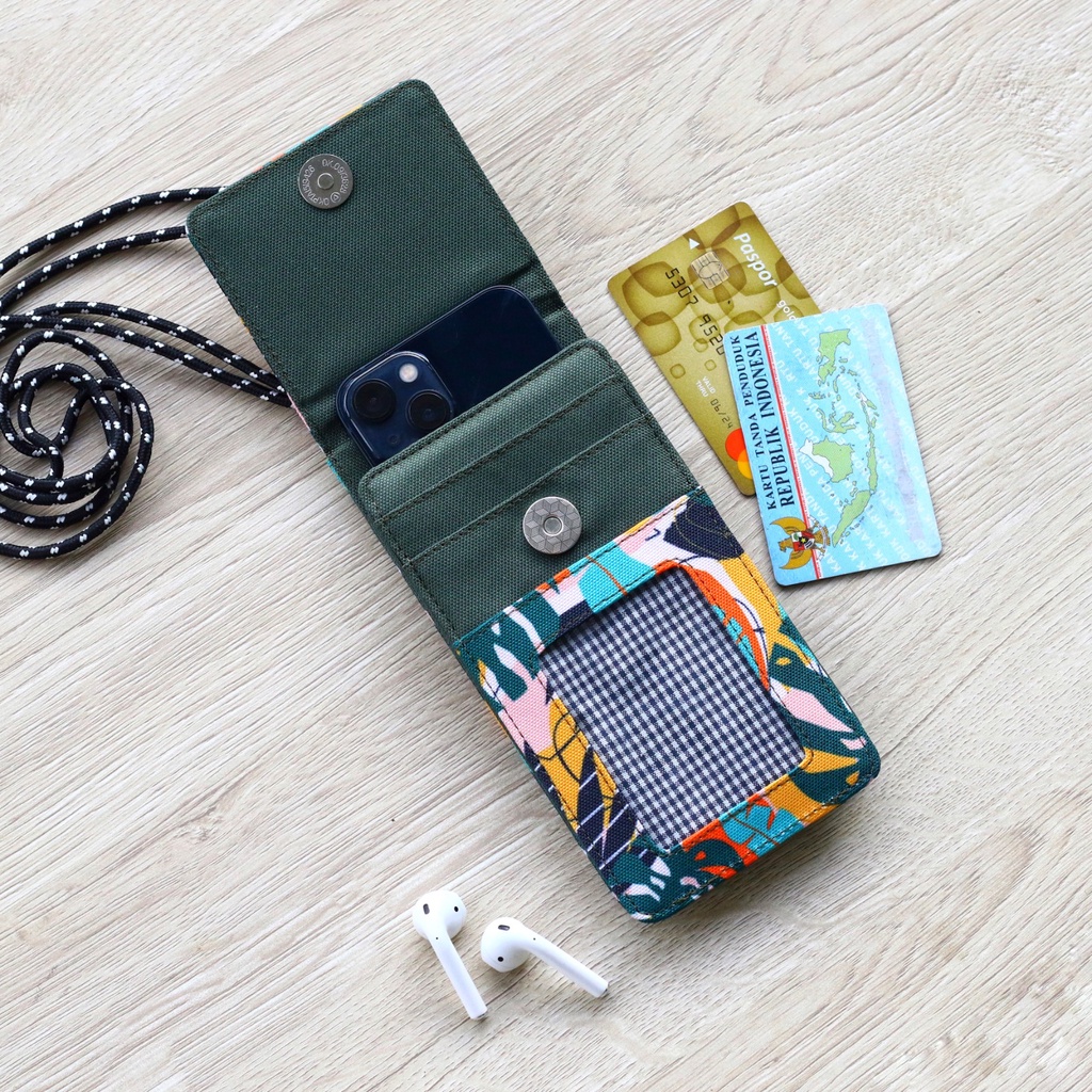 Dompet HP ID Card Holder Hanging Phone Wallet Kalung Gantung Leher Multifungsi Wanita Pria Motif LS109