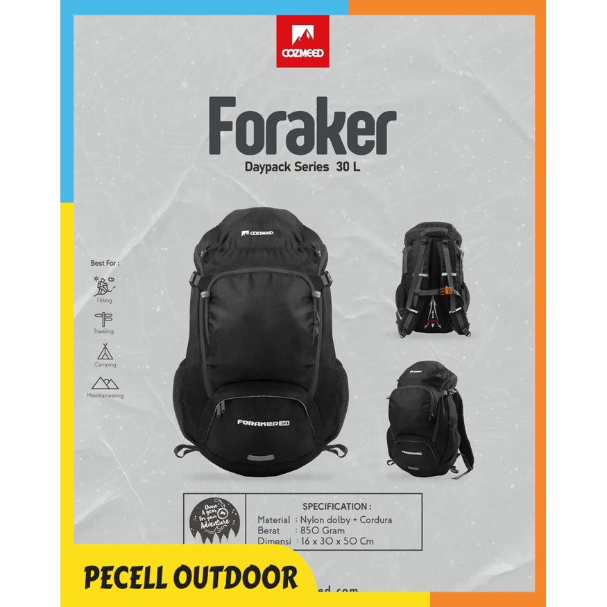Cozmeed Tas Ransel Kantor Laptop Daypack Foraker 30L