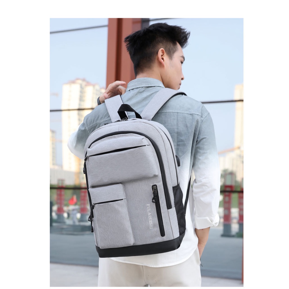 Rayhana - Backpack Laki-laki Dengan Banyak Ruang Tas Ransel Pria Tas Kuliah Kerja Sekolah Cool