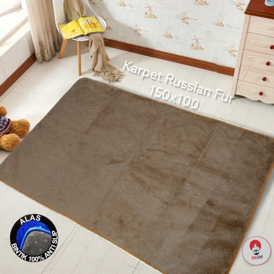 Karpet Bulu Rasfur Korea Premium ukuran 100x150 cm