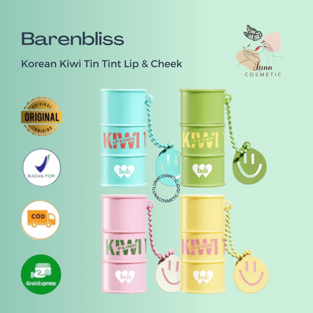 BNB BARENBLISS Korean Kiwi Tin Tint Lip &amp; Cheek - Blendable Intens 2 in 1 Tint