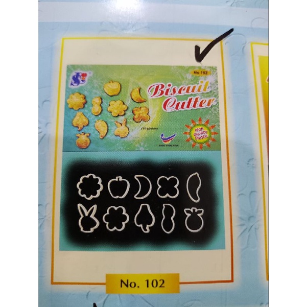 Biscuit Cutter Sinlian Malaysia, acuan, kue bangkit malaysia isi 10 buah