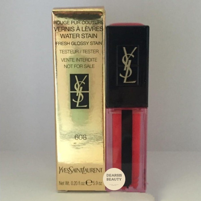 ✿ BISA COD✿ YSL RPC Vernis A Levres Water Stain Glossy Stain (BOX TESTER) BPOM - No 612