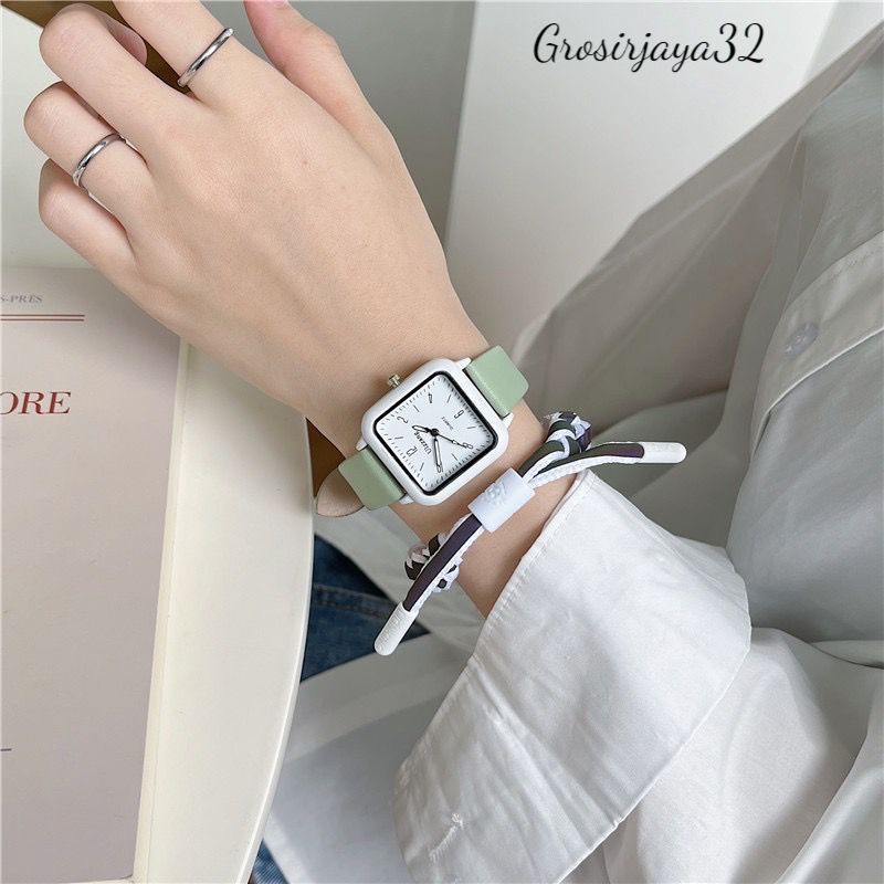 Jam tangan wanita analog Flore kalep sintesis Korean be like