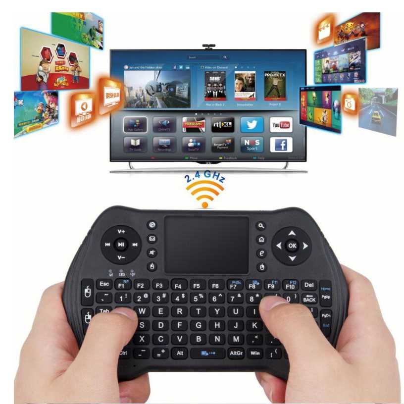 Keyboard Wireless 2.4GHz with Touchpad - MT10 ( Mughnii )