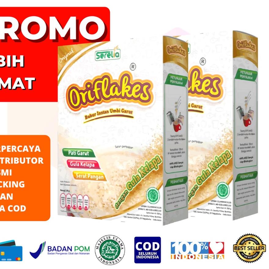

☚ ORIFLAKES ORIGINAL Maag Asam Lambung & Gerd Makanan Sarapan Sereal Pati Umbi Garut 350 gram ▼