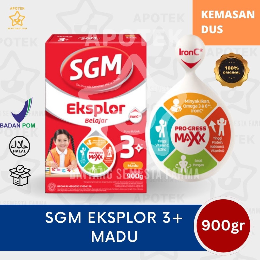 

SGM Eksplor 3+ Plus 900gr dan 400 gr Cokelat dan Madu