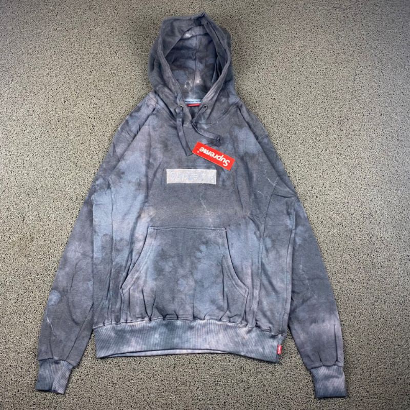 HOODIE SUPREME TIE DYE BORDIR FULL TAG LABEL CASUAL HYPE