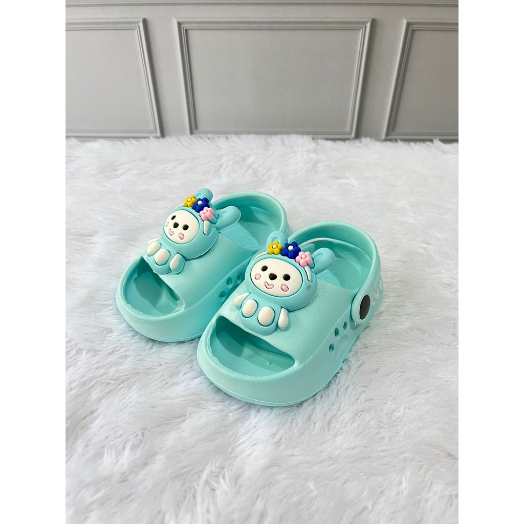 DX-508E-KLC Sandal Anak Perempuan Selop Tali Belakang Karakter Kelinci / Sandal Selop Karet Anak Cewek Merek Dulux Ukuran 20-25