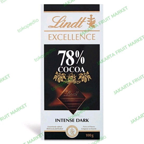 

COKELAT LINDT EXCELLENCE 78% SMOOTH DARK 100G