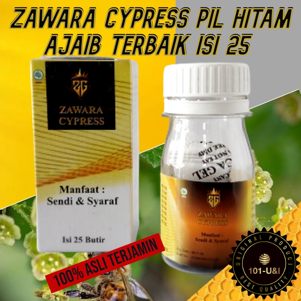 Zawara Cypress Pil Hitam Ajaib Terbaik Isi 25 Pil Asli Malaysia