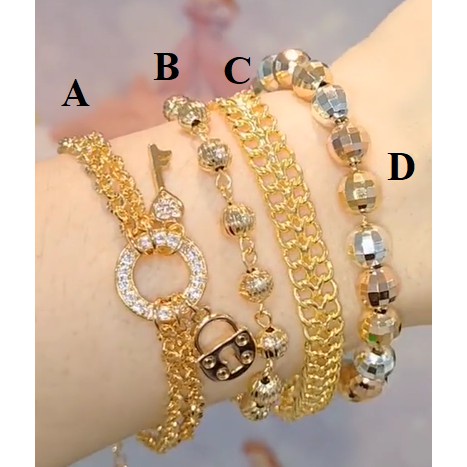 Matlaine - Koleksi Gelang Wanita Rantai Gold Korea Titanium Xuping Anti Karat Anti Alergi Anti Hitam