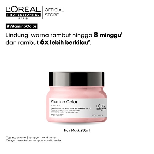 Serie Expert Vitamino Color Hair Mask 250 ml Untuk Rambut Diwarnai & Lebih Berkilau by L'Oreal Profe