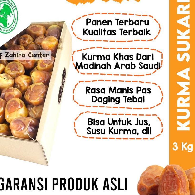 

☇ Kurma Sukari Basah Dus 3KG Lembut Manis Daging Tebal Kurma Raja MPASI Nabeez Jus Penambah Imun ♟